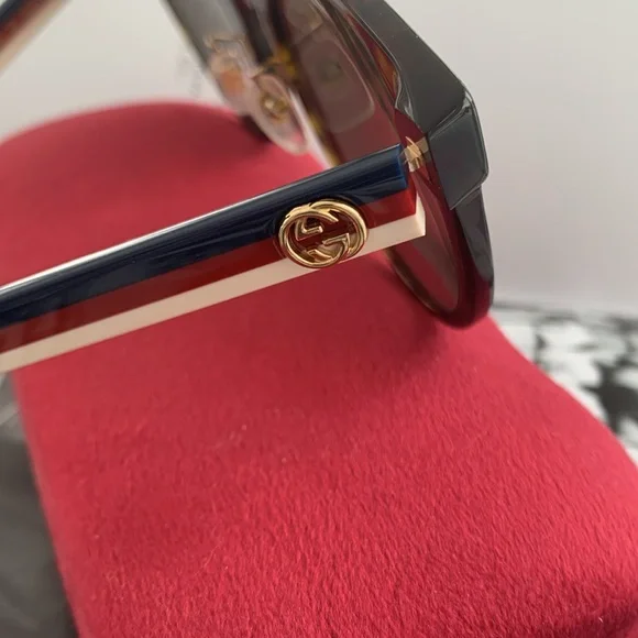 🔥♥️🔥AUTHENTIC Gucci Sunglasses GG0416SK 003 55-20-145  Made in Italy - Picture 5 of 14